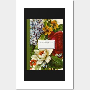 Aesthetic Vintage Floral Composition Book Posters and Art